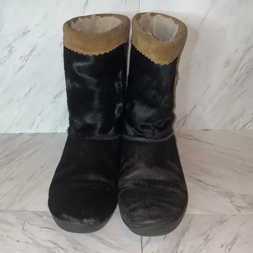 Vintage Tecnica Italian Goat Fur Lined Boots 40